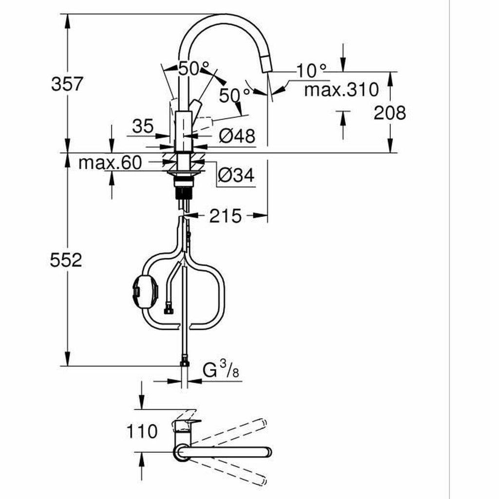 Mixer Tap Grohe Start Edge-1
