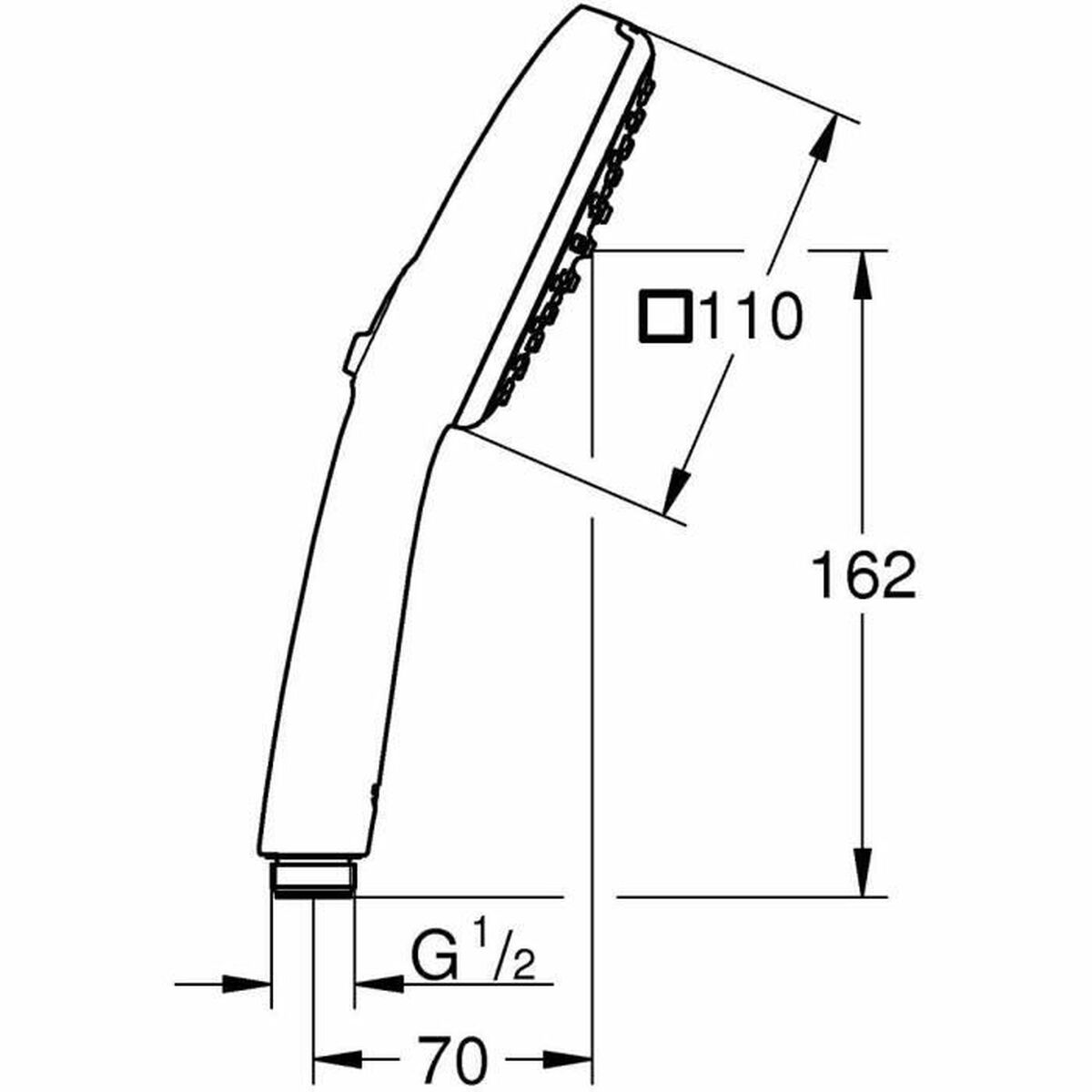 Shower Rose Grohe Plastic-3