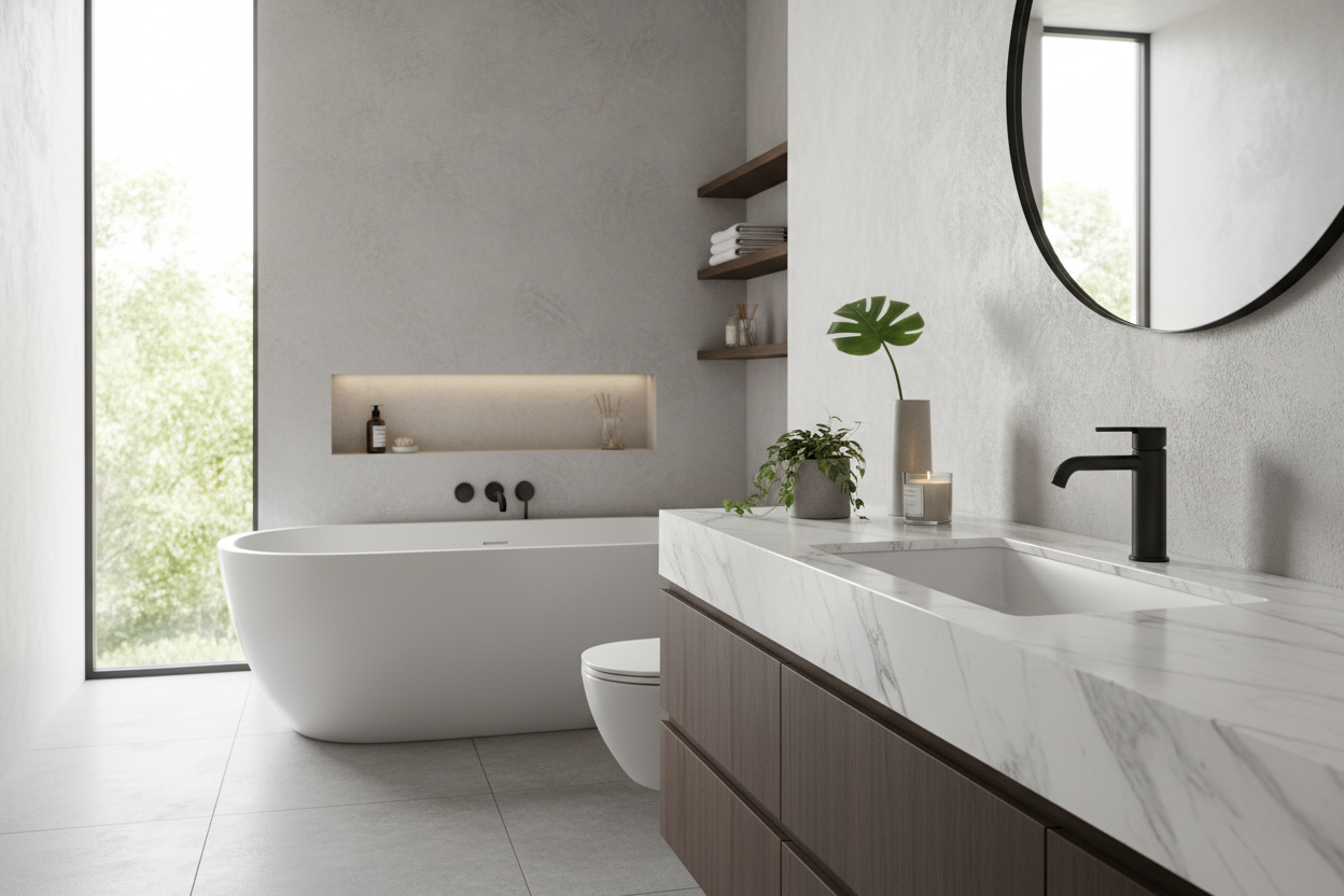 Miscelatore Grohe in ambientazione bagno moderno di lusso